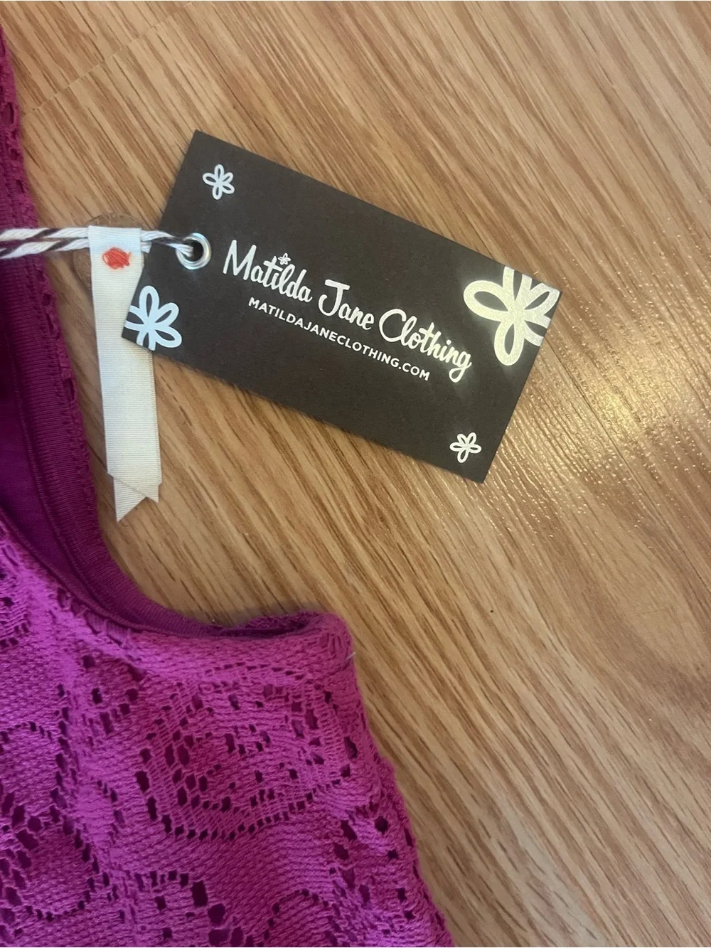 Matilda Jane Girl's Fuchsia Lace Peplum Tank